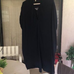 Vince silk navy tunic dress